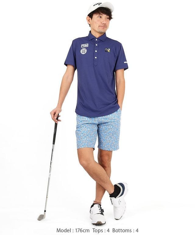 マスターバニー Mb リーフプリント シャカハーフパンツ ゴルフウェア通販 Higuma Golf Store ヒグマゴルフストア